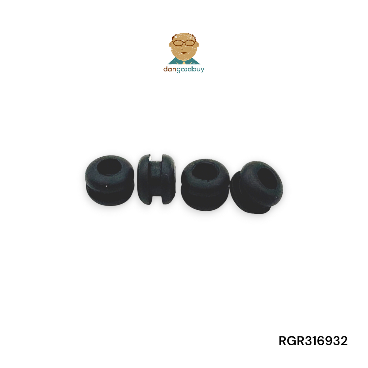 Fits 9/32" Hole - 3/32" Panel Thickness - 3/16" Center Hole - Rubber Grommet