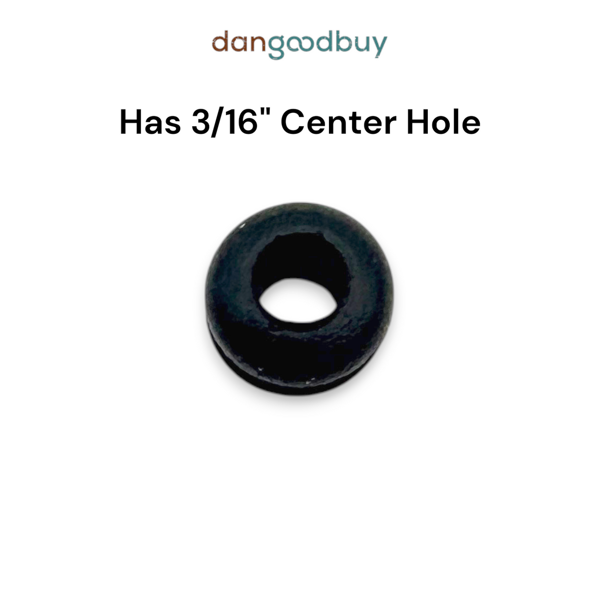 Fits 9/32" Hole - 3/32" Panel Thickness - 3/16" Center Hole - Rubber Grommet