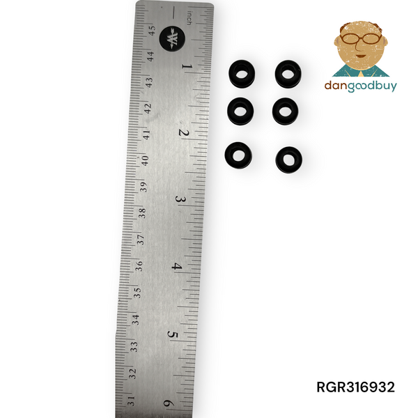 Fits 9/32" Hole - 3/32" Panel Thickness - 3/16" Center Hole - Rubber Grommet