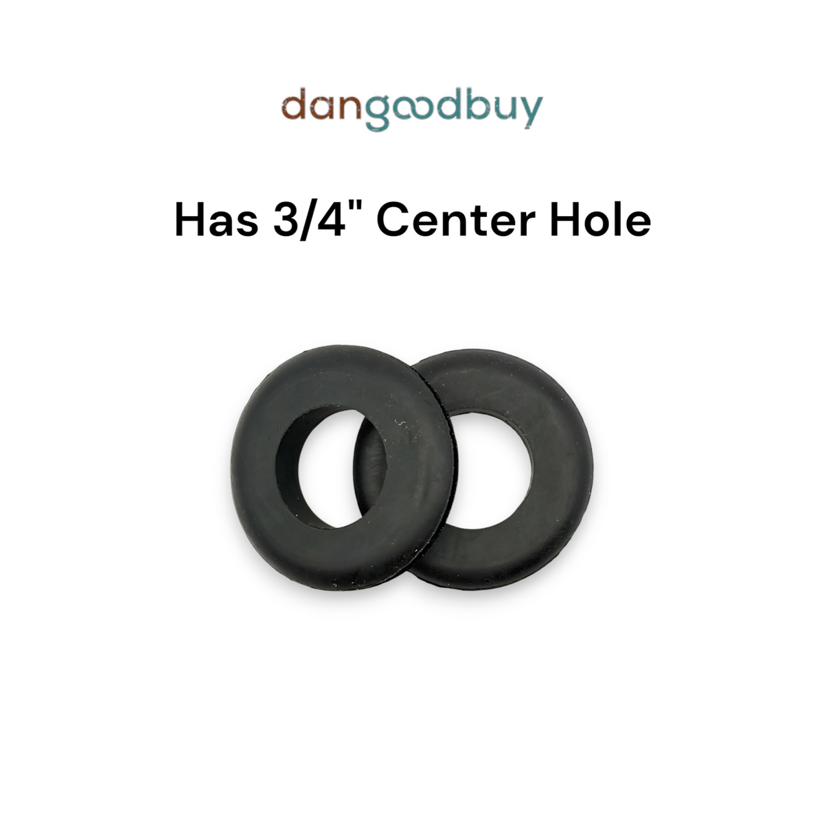 Fits 1 1/8" Hole - 3/32" Panel Thickness - 3/4" Center Hole - Rubber Grommet