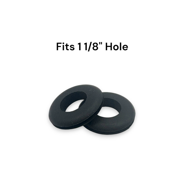 Fits 1 1/8" Hole - 3/32" Panel Thickness - 3/4" Center Hole - Rubber Grommet