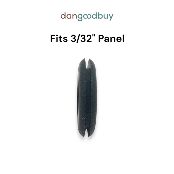 Fits 1 1/8" Hole - 3/32" Panel Thickness - 3/4" Center Hole - Rubber Grommet