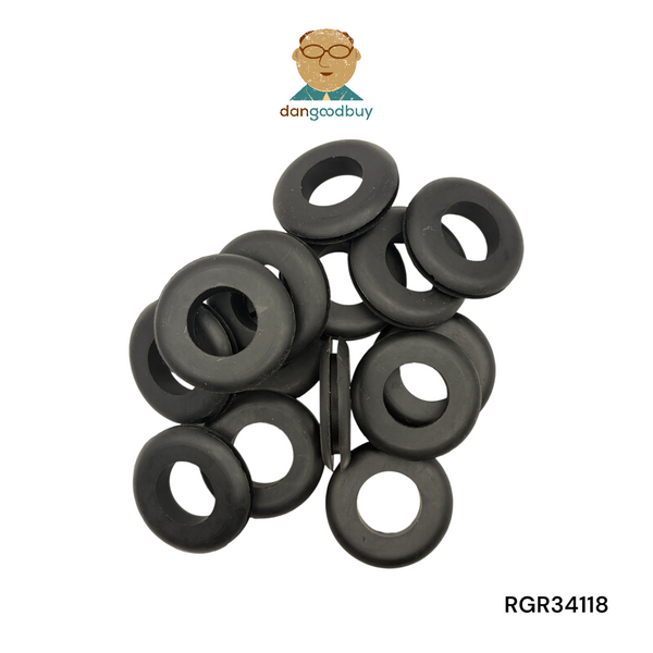 Fits 1 1/8" Hole - 3/32" Panel Thickness - 3/4" Center Hole - Rubber Grommet