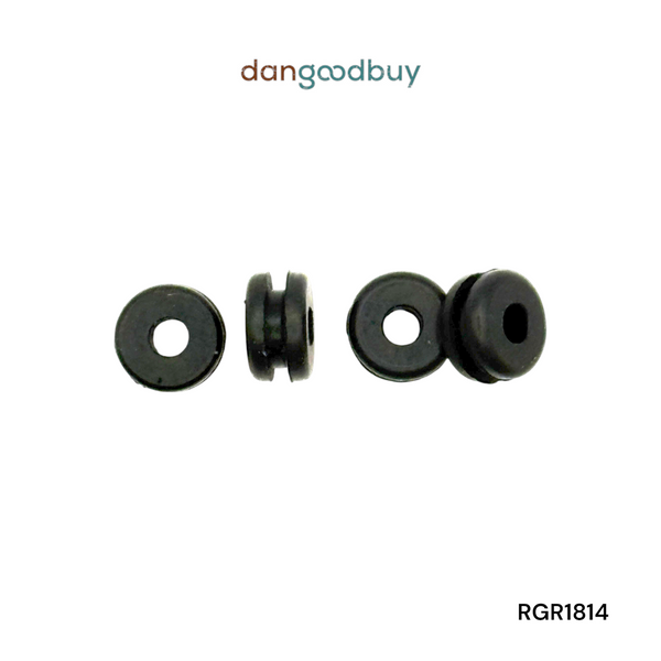 Fits 1/4" Hole - 1/16" Panel Thickness - 1/8" Center Hole - Rubber Grommet