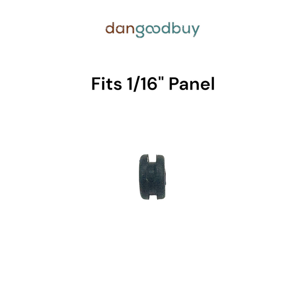 Fits 1/4" Hole - 1/16" Panel Thickness - 1/8" Center Hole - Rubber Grommet