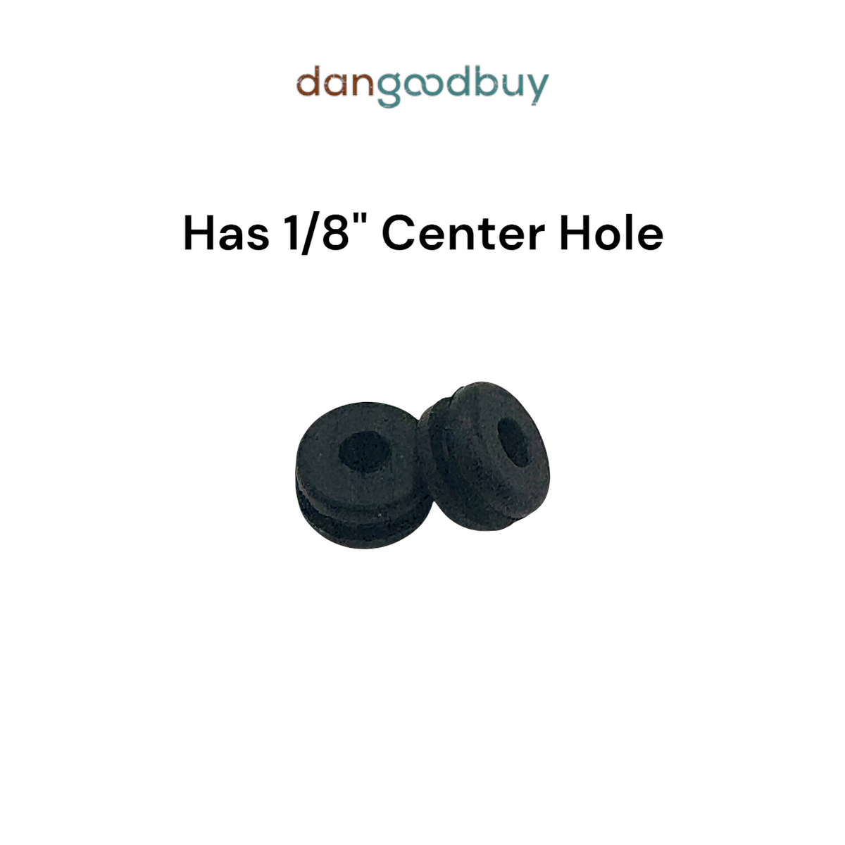 Fits 1/4" Hole - 1/16" Panel Thickness - 1/8" Center Hole - Rubber Grommet