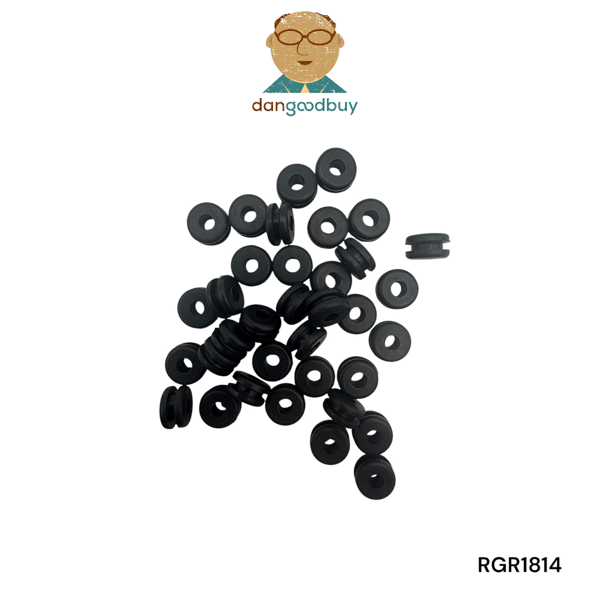 Fits 1/4" Hole - 1/16" Panel Thickness - 1/8" Center Hole - Rubber Grommet