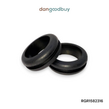 Two black rubber grommets on a white background with 'dangoodbuy' branding. RGR1582316