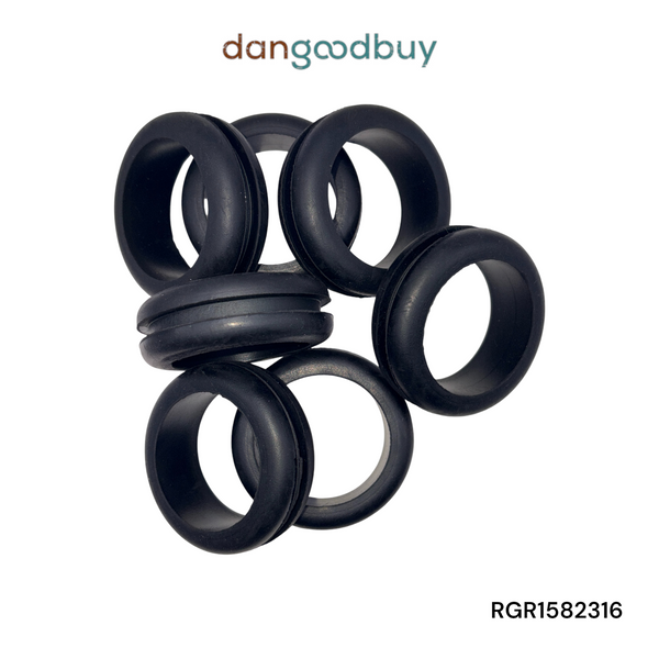 Set of black rubber gaskets on a white background with 'dangoodbuy' branding. RGR1582316