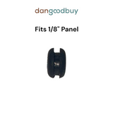 Black rubber grommet with text indicating it fits a 1/8