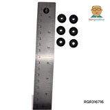 Black rubber washers next to a ruler for size reference on a white background, with 'dangoodbuy' branding. RGR316716
