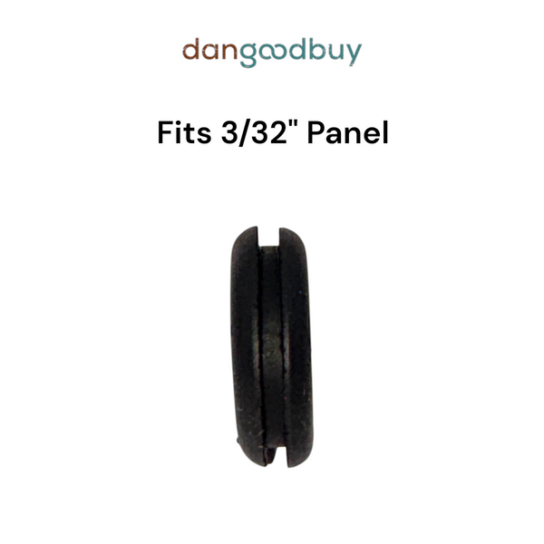 Fits 15/16" Hole - 3/32" Panel Thickness - 3/4" Center Hole - Rubber Grommet