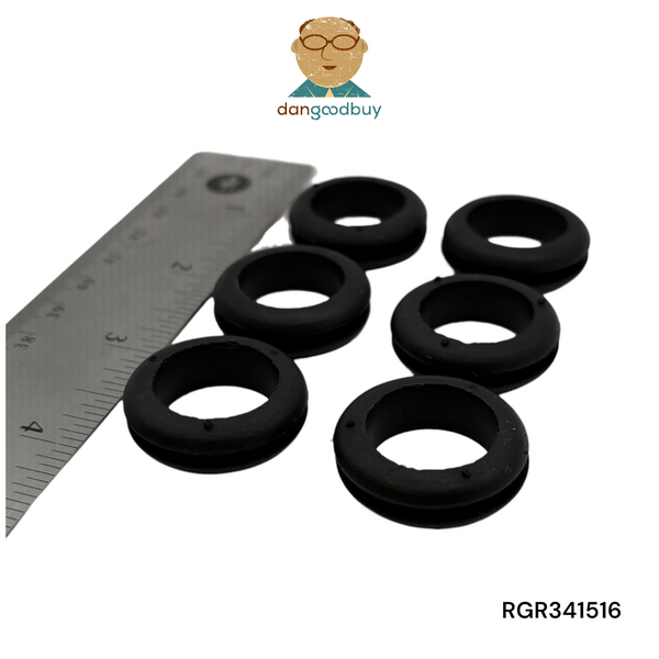 Fits 15/16" Hole - 3/32" Panel Thickness - 3/4" Center Hole - Rubber Grommet