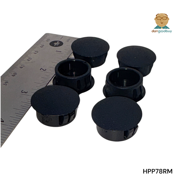 Fits 7/8" Hole - 1 1/8" Diameter - up to 1/8" Panel Thickness - Nylon Caps Locking Panel Plugs