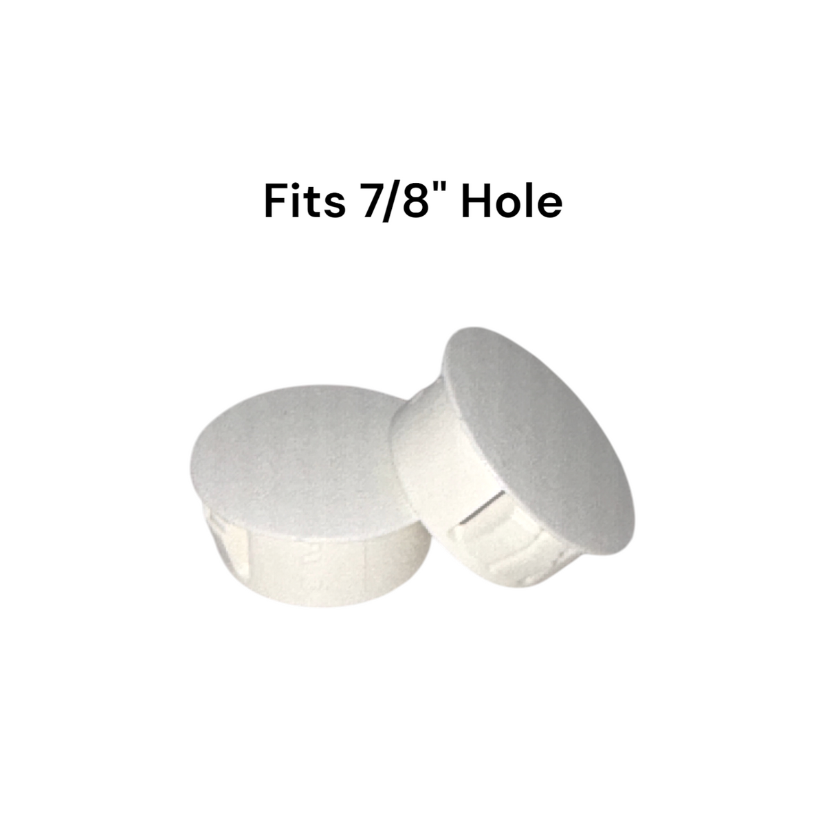 Fits 7/8" Hole - 1 1/8" Diameter - up to 1/8" Panel Thickness - Nylon Caps Locking Panel Plugs