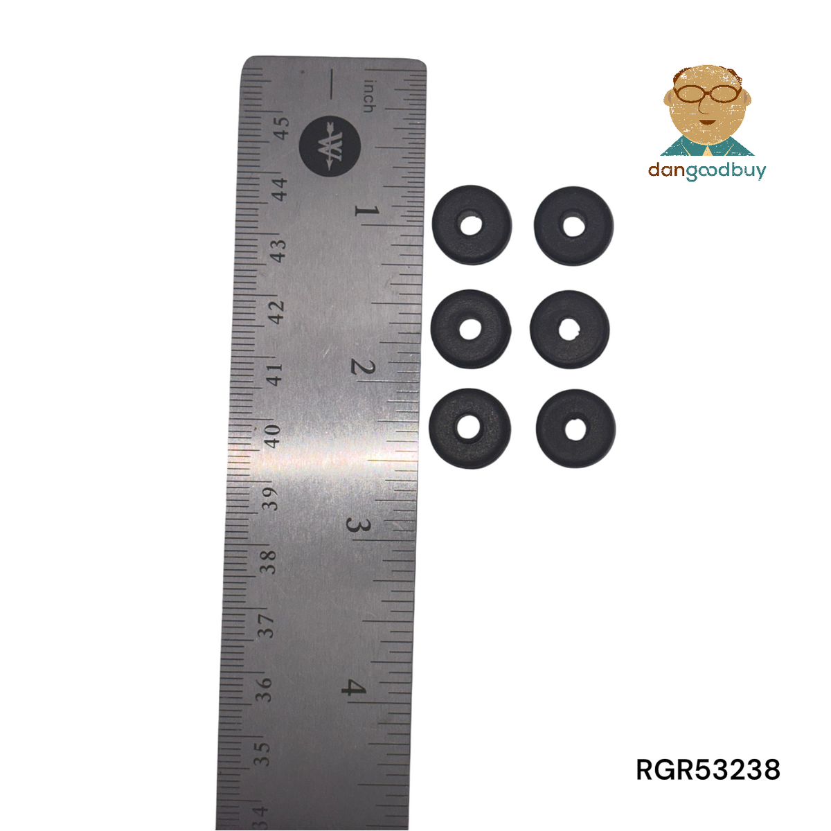Fits 3/8" Hole - 1/16" Panel Thickness - 5/32" Center Hole - Rubber Grommet
