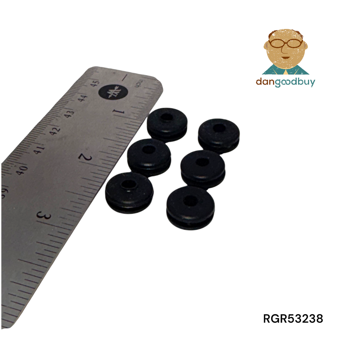 Fits 3/8" Hole - 1/16" Panel Thickness - 5/32" Center Hole - Rubber Grommet