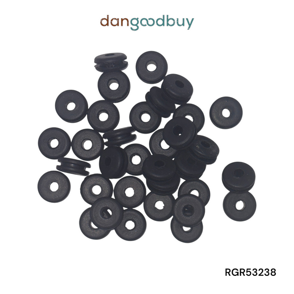 Fits 3/8" Hole - 1/16" Panel Thickness - 5/32" Center Hole - Rubber Grommet