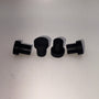 Fits 7/16" Hole - 5/8" Diameter - 1/2" Stem Height - 7/32" Bumper Height - Flat Push-in Rubber Bumper
