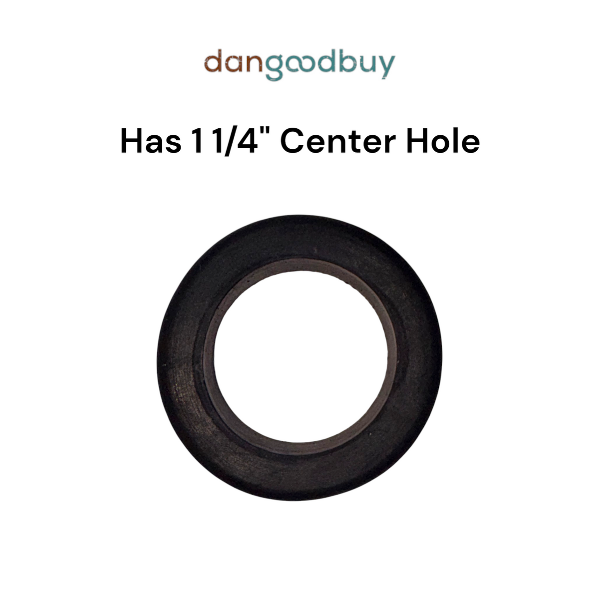 Fits 1 1/2" Hole - 1/4" Panel Thickness - 1 1/4" Center Hole - Rubber Grommet