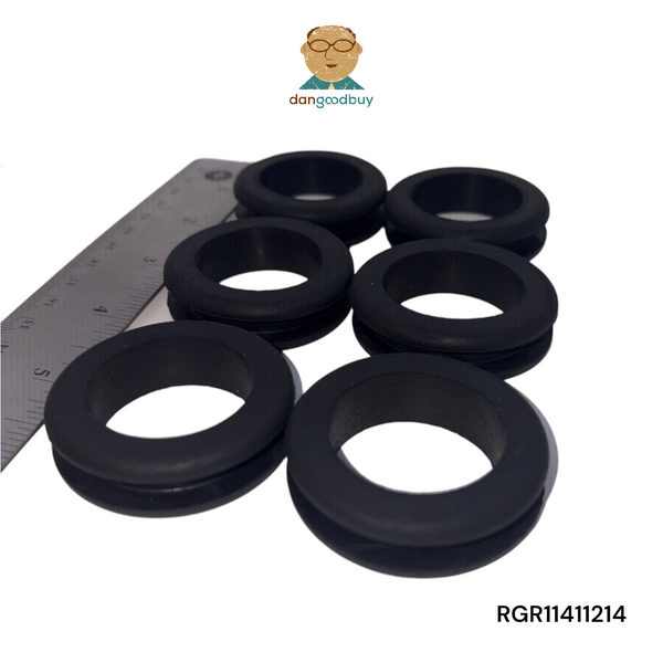 Fits 1 1/2" Hole - 1/4" Panel Thickness - 1 1/4" Center Hole - Rubber Grommet