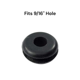 Black rubber bushing with a 9/16 inch hole on a white background dangoodbuy RGR51691618