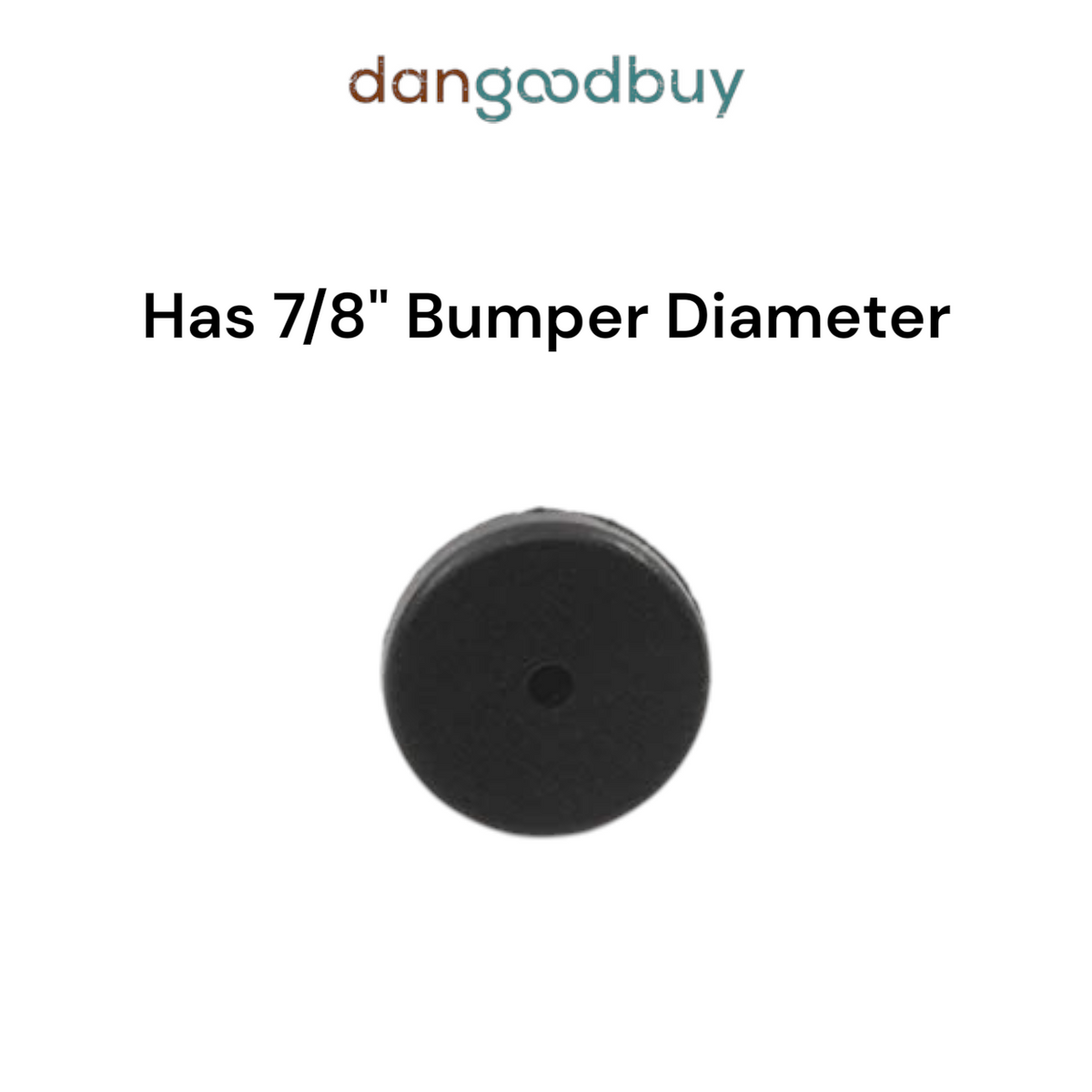 Black grommet bumper with text indicating 7/8" diameter on a white background. dangoodbuy PB7818