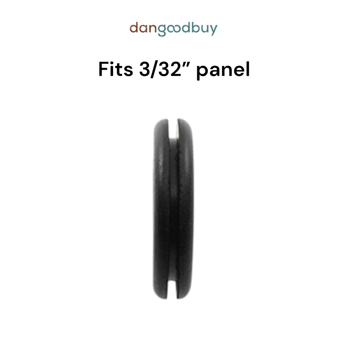 Fits 1 3/8" Hole - 3/32" Panel Thickness - 1" Center Hole - Rubber Grommet