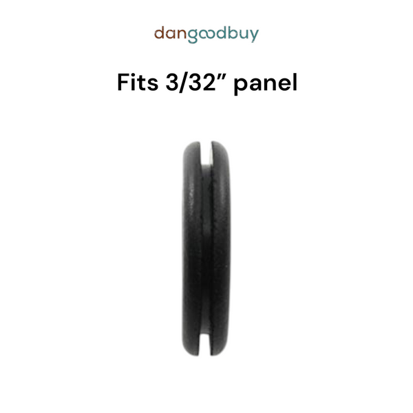 Fits 1 3/8" Hole - 3/32" Panel Thickness - 1" Center Hole - Rubber Grommet