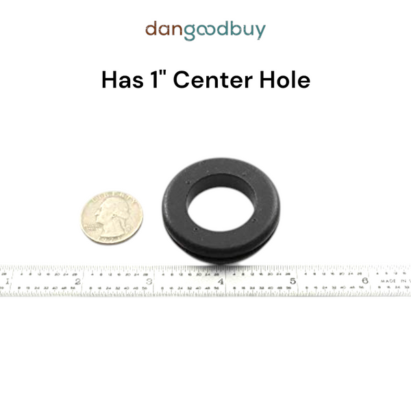 Fits 1 3/8" Hole - 3/32" Panel Thickness - 1" Center Hole - Rubber Grommet