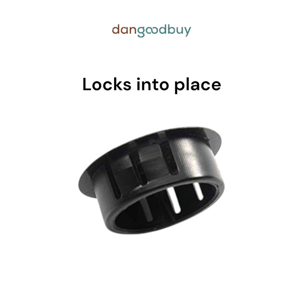 Fits 1" Hole - 1 1/8" Diameter - up to 1/8" Panel Thickness - Nylon Caps Locking Panel Plugs