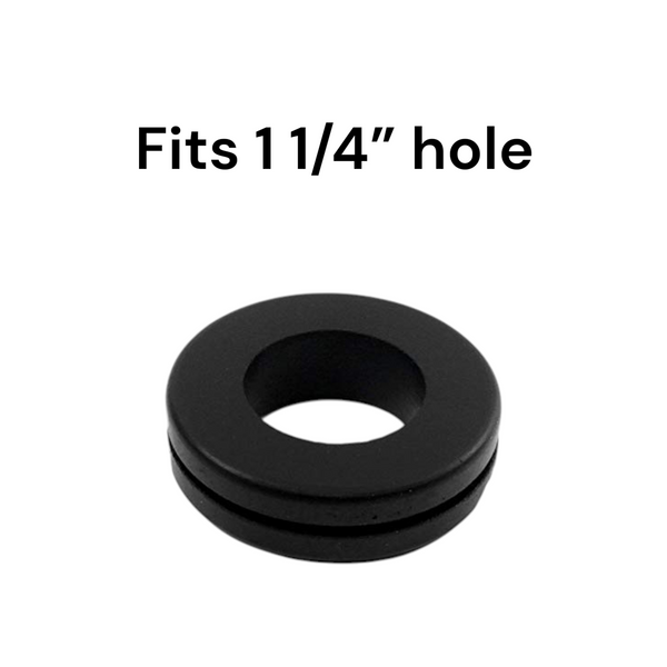Fits 1 1/4" Hole - 1/16" Panel Thickness - 7/8" Center Hole - Rubber Grommet