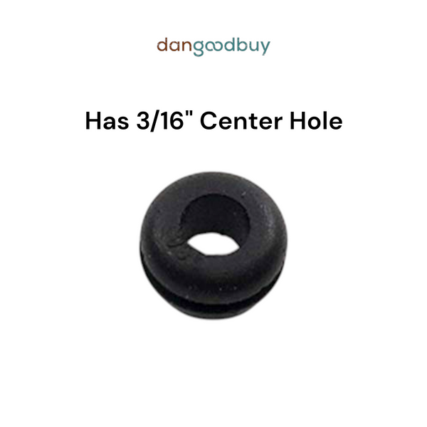 Fits 5/16" Hole - 1/16" Panel Thickness - 3/16" Center Hole - 13/32" Outer Diameter - Overall Height 7/32" - Rubber Grommet