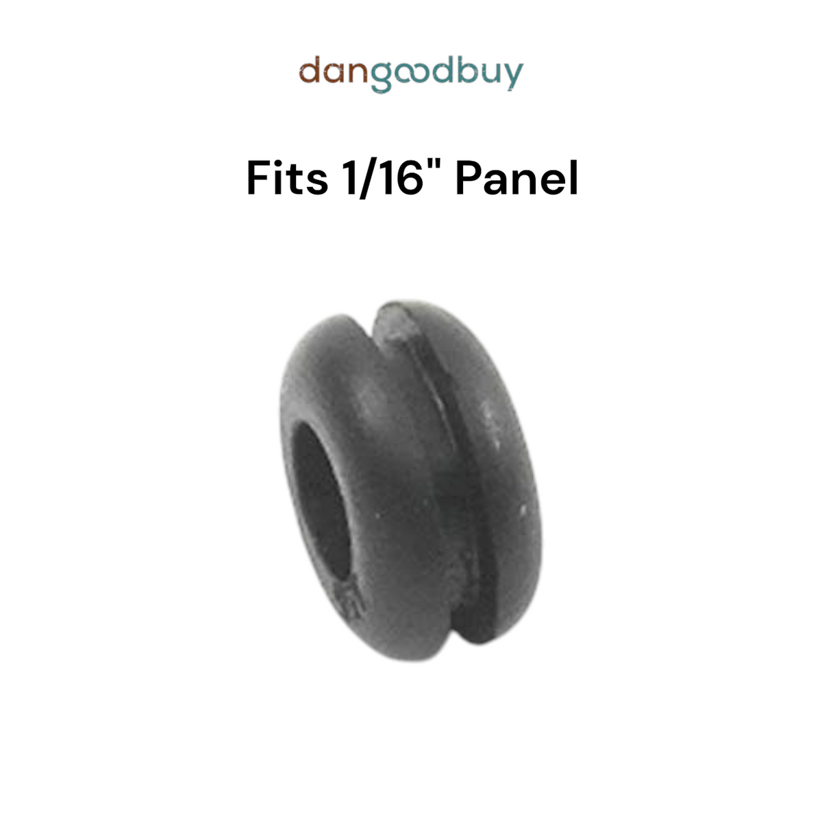 Fits 5/16" Hole - 1/16" Panel Thickness - 3/16" Center Hole - 13/32" Outer Diameter - Overall Height 7/32" - Rubber Grommet