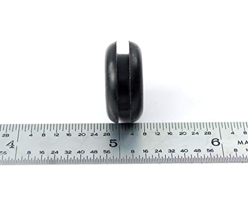 Fits 9/16" Hole - 1/8" Panel Thickness - 5/16" Center Hole - Rubber Grommet