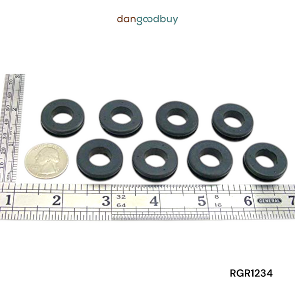 Fits 3/4" Hole - 3/32" Panel Thickness - 1/2" Center Hole - Rubber Grommet