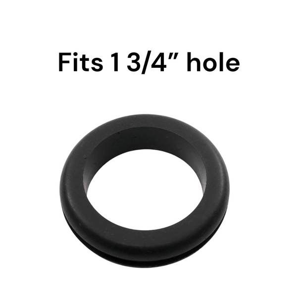 Fits 1 3/4" Hole - 1/8" Panel Thickness - 1 1/2" Center Hole - Rubber Grommet