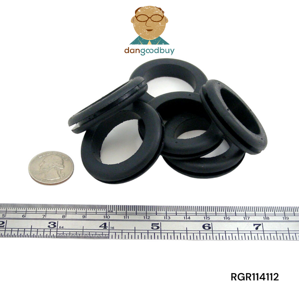 Fits 1 1/2" Hole - 3/32" Panel Thickness - 1 1/4" Center Hole - Rubber Grommet