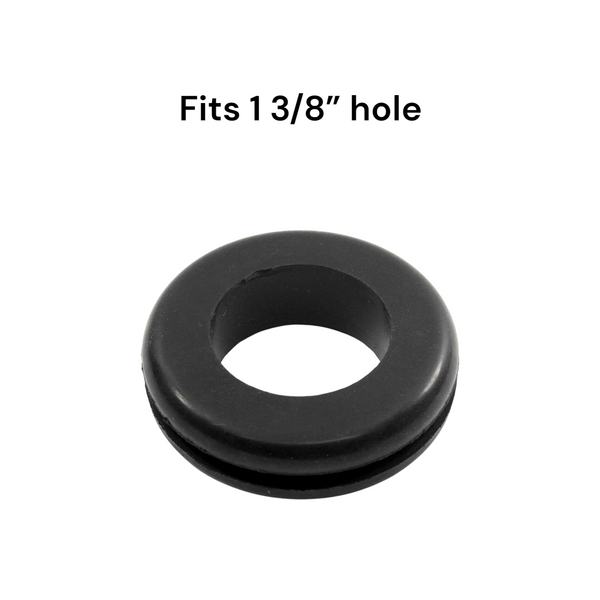 Fits 1 3/8" Hole - 1/8" Panel Thickness - 1" Center Hole - Rubber Grommet