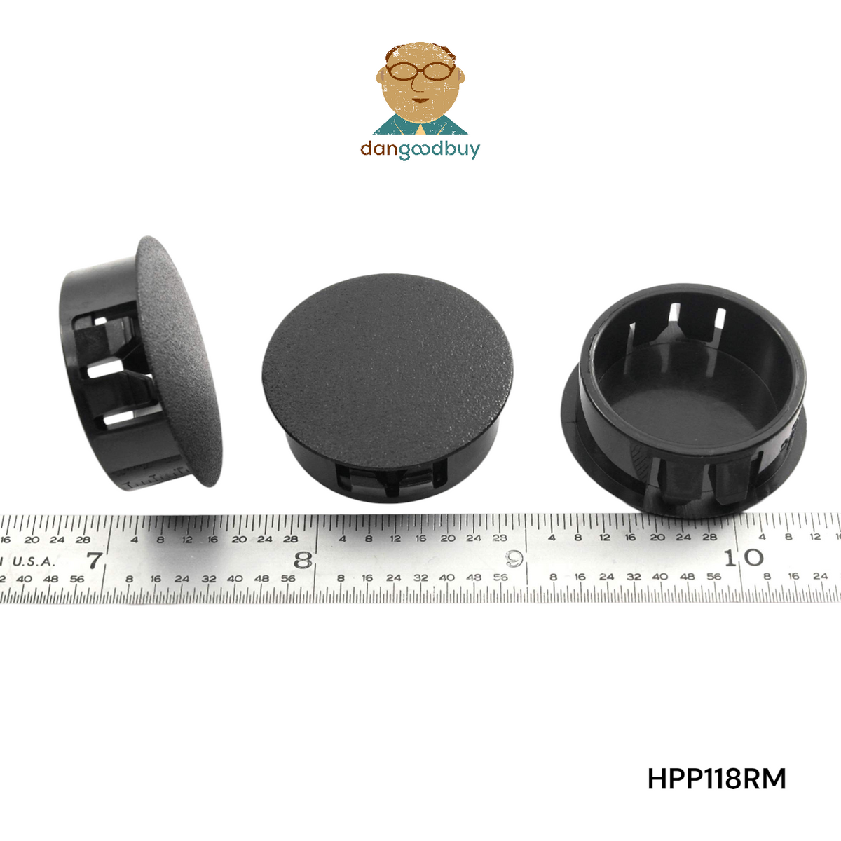 Fits 1 1/8" Hole - 1 1/4" Diameter - up to 1/8" Panel Thickness - Nylon Caps Locking Panel Plugs