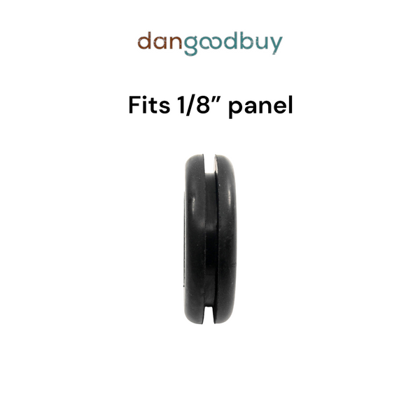 Fits 1 3/8" Hole - 1/8" Panel Thickness - 1" Center Hole - Rubber Grommet