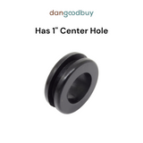 Black rubber grommet with a 1-inch center hole on a white background, branded 'dangoodbuy'. RGR113814