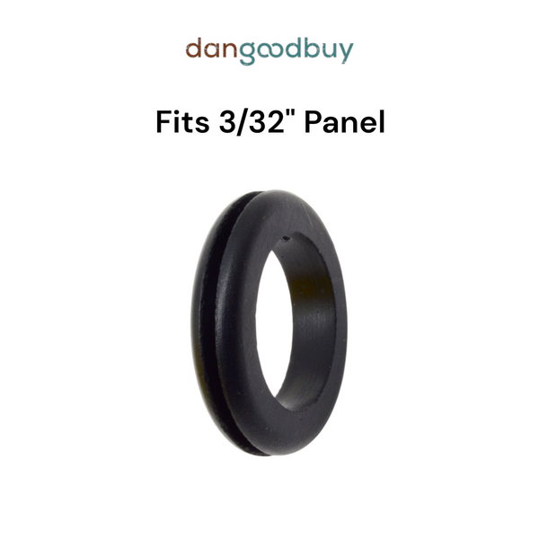 Fits 1 1/2" Hole - 3/32" Panel Thickness - 1 1/4" Center Hole - Rubber Grommet