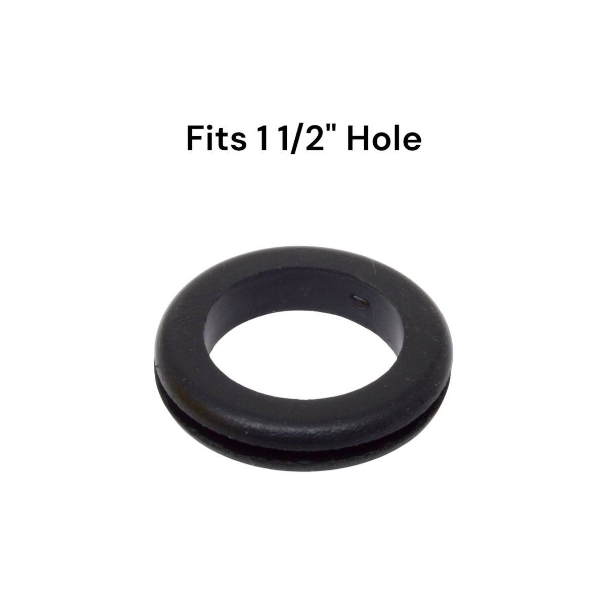 Fits 1 1/2" Hole - 3/32" Panel Thickness - 1 1/4" Center Hole - Rubber Grommet