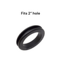 Black rubber grommet with text 'Fits 2" hole' on a white background. RGR1342 dangoodbuy
