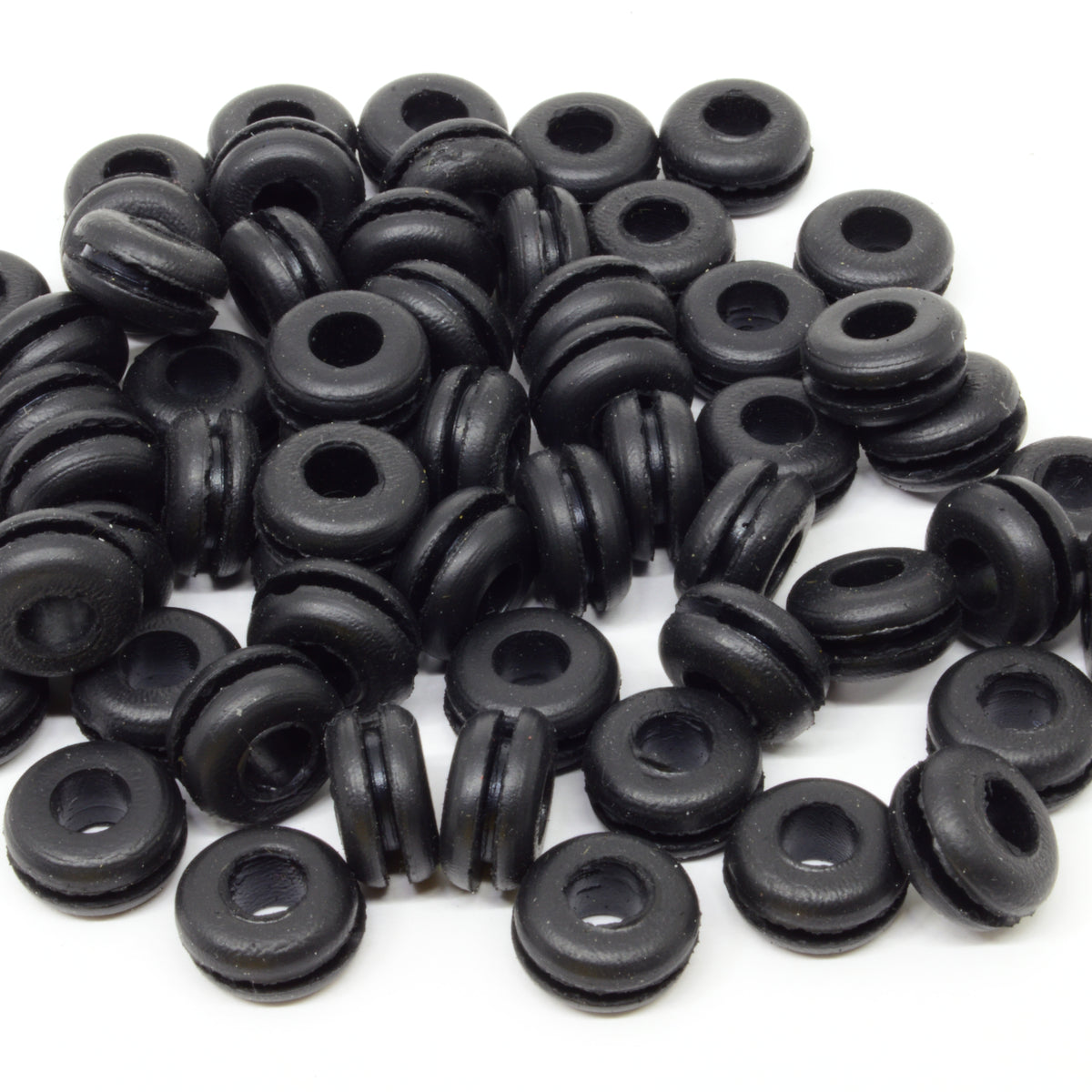 Fits 5/16" Hole - 3/64" Panel Thickness - 13/64" Center Hole - Rubber Grommet