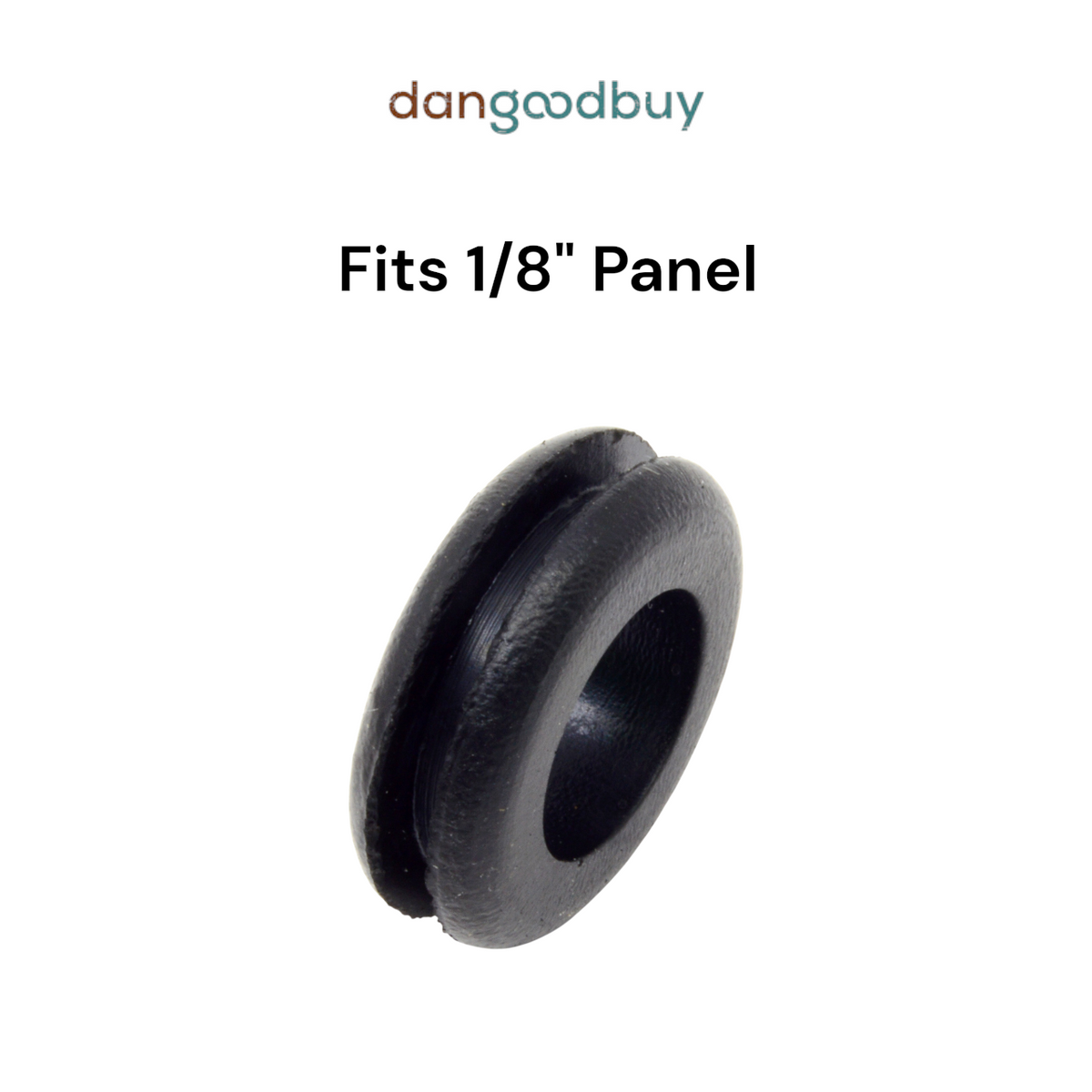 Fits 7/8" Hole - 1/8" Panel Thickness - 5/8" Center Hole - Rubber Grommet
