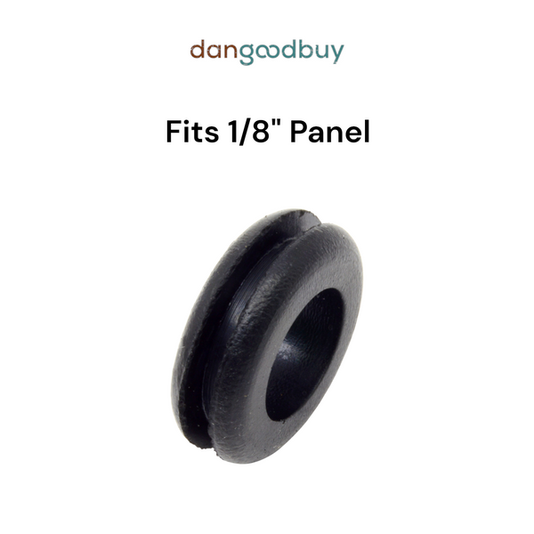 Fits 7/8" Hole - 1/8" Panel Thickness - 5/8" Center Hole - Rubber Grommet