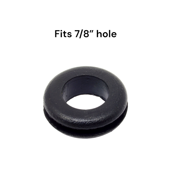Fits 7/8" Hole - 1/8" Panel Thickness - 5/8" Center Hole - Rubber Grommet