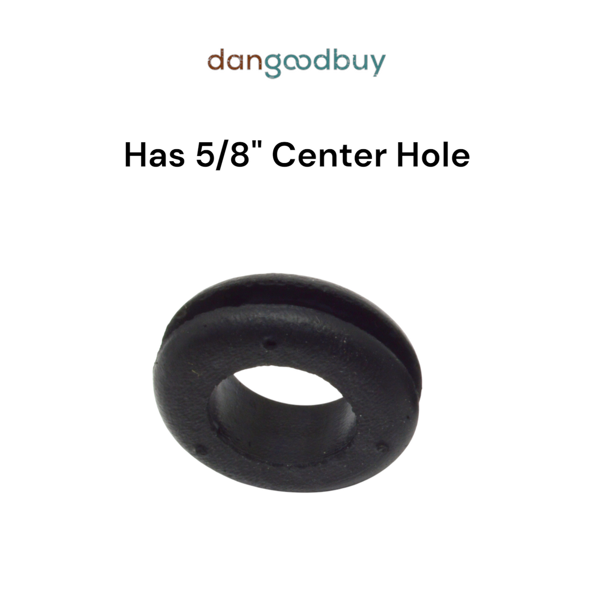 Fits 7/8" Hole - 1/8" Panel Thickness - 5/8" Center Hole - Rubber Grommet